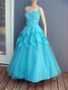 50s Fred Perlberg Blue Tulle Prom Gown