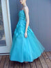 50s Fred Perlberg Blue Tulle Prom Gown